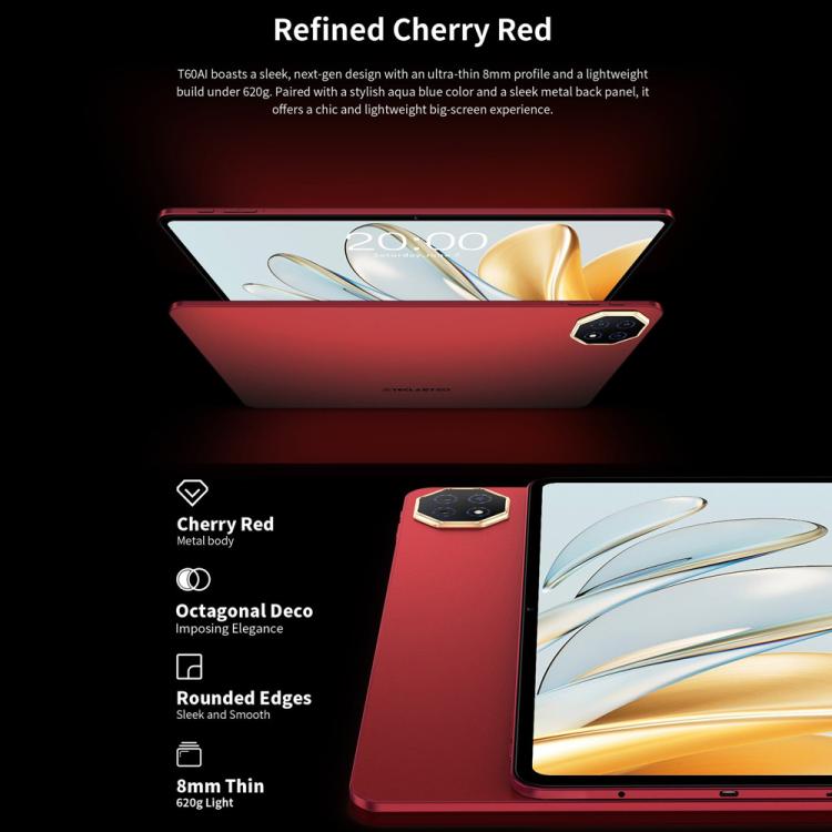 Teclast T60AI WiFi Tablet PC, 6GB+128GB, 12 inch Android 15 Allwinner A733 Octa Core with NPU, T60AI