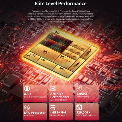 Teclast T60AI WiFi Tablet PC, 6GB+128GB, 12 inch Android 15 Allwinner A733 Octa Core with NPU, T60AI