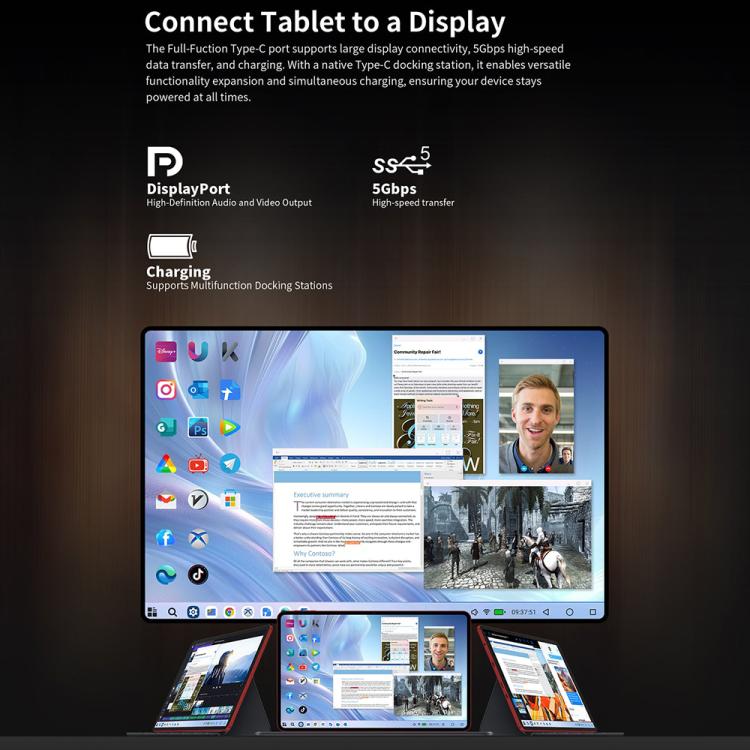 Teclast T60AI WiFi Tablet PC, 6GB+128GB, 12 inch Android 15 Allwinner A733 Octa Core with NPU, T60AI