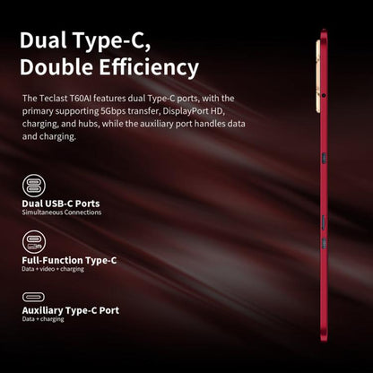 Teclast T60AI WiFi Tablet PC, 6GB+128GB, 12 inch Android 15 Allwinner A733 Octa Core with NPU, T60AI