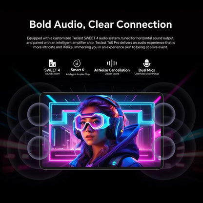 Teclast T60 Pro 4G LTE Tablet PC, 8GB+128GB, 12 inch Android 15 MediaTek Helio G99 Octa Core, Support Dual SIM, T60 Pro