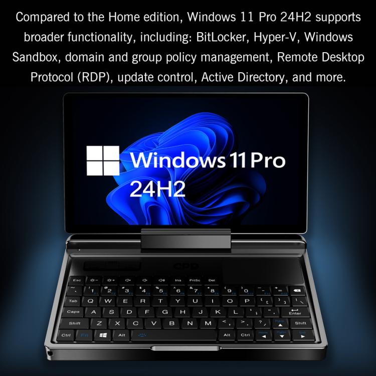 GPD MicroPC 2 Handheld Gaming PC, 16GB+512GB, 7 inch Windows 11 Pro Intel Processor N250, US Plug, WMC2573AU, WMC2573EU, WMC2573UK, WMC2573US