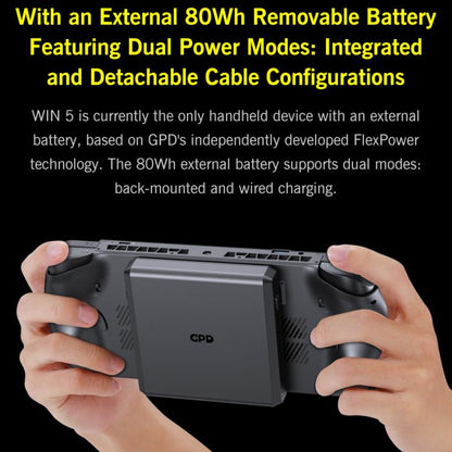 GPD WIN 5 Handheld Game Console, 32GB+1TB, 7 inch Windows 11 OS AMD Ryzen AI Max 385 CPU, EU Plug, Al Max 385 / 32GB+1TB