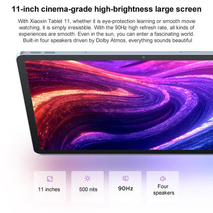 Lenovo Xiaoxin Pad 11 Paperlike Screen, 11 inch WiFi Tablet, 8GB+128GB, Android 15, MediaTek Dimensity 6300 Octa Core,US Plug, 8GB+128GB Soft Light Screen