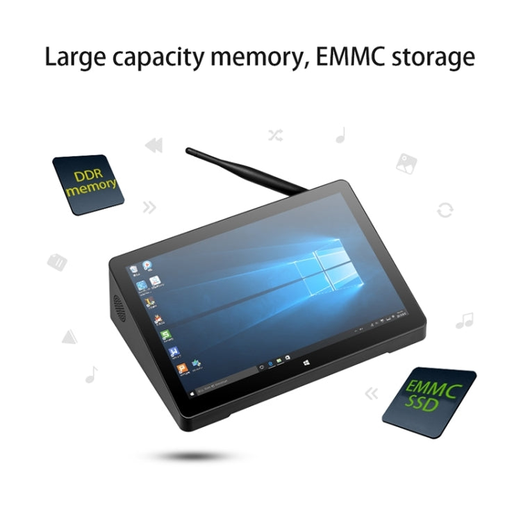 PiPo H10PRO All-in-One Mini PC, 10.1 inch, 16GB+128GB, Windows 11 Intel Alder Lake N100 Quad Core, US Plug, H10PRO 16GB+128GB