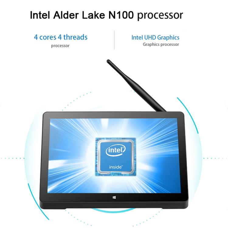 PiPo H10PRO All-in-One Mini PC, 10.1 inch, 16GB+128GB, Windows 11 Intel Alder Lake N100 Quad Core, US Plug, H10PRO 16GB+128GB