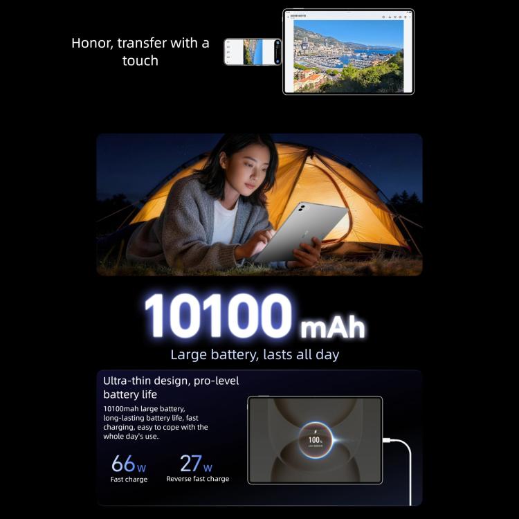 Honor MagicPad3 Pro 12.3 inch WiFi Tablet PC, 12GB+256GB MagicOS 10 Qualcomm Snapdragon 8 Gen5 Octa Core, 12GB+256GB