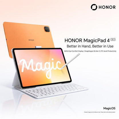 Honor MagicPad4 12.1 inch WiFi Tablet PC, 8GB+256GB MagicOS 10 Qualcomm Snapdragon 8s Gen4 Octa Core, 8GB+256GB