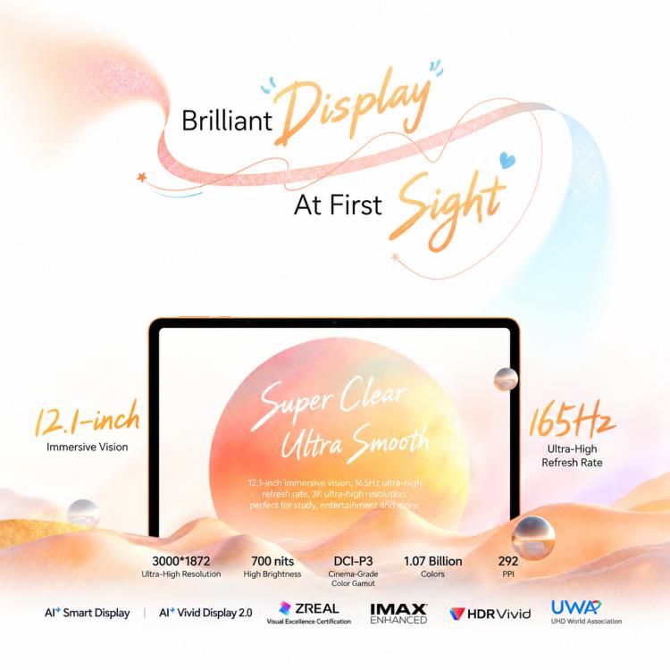 Honor MagicPad4 12.1 inch WiFi Tablet PC, 8GB+256GB MagicOS 10 Qualcomm Snapdragon 8s Gen4 Octa Core, 8GB+256GB