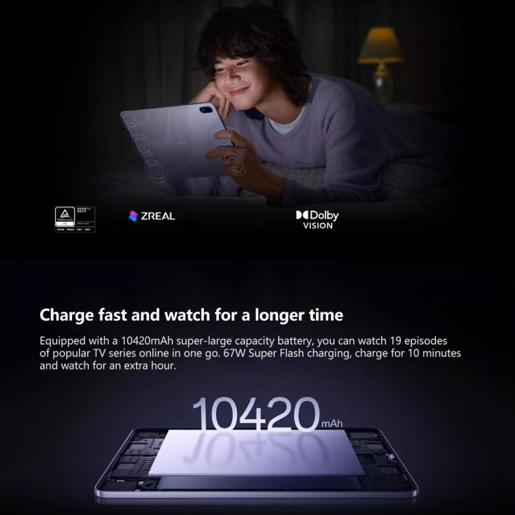 OPPO Pad 5 12.1 inch Tablet PC, 8GB+256GB, ColorOS 16.0 MediaTek Dimensity 9400+ Octa Core, 8GB+256GB