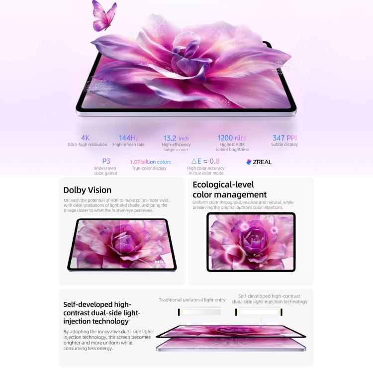 vivo Pad6 Pro 13.2 inch Tablet PC, 8GB+256GB, OriginOS 6 Snapdragon 8 Elite Gen5 Octa Core, 8GB+256GB
