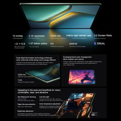 iQOO Pad5 Pro 13 inch Tablet PC, 12GB+512GB, OriginOS 5 MediaTek Dimensity 9400+ Octa Core, 12GB+512GB