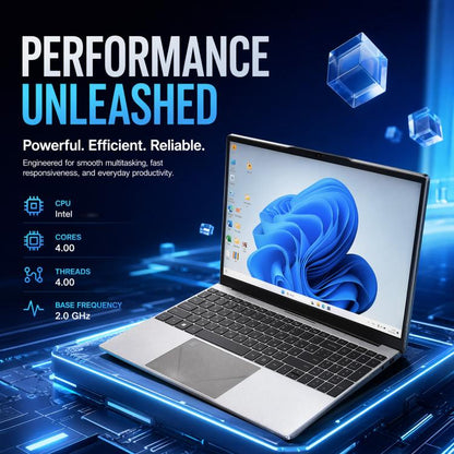 E157 15.6 inch Lightweight Laptop, 8GB+256GB, Windows 11 Intel Alder Lake N100 Quad Core, US Plug, Intel N100
