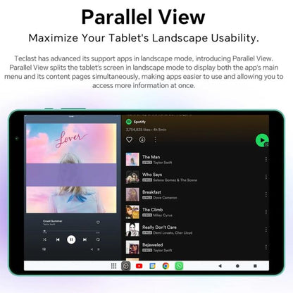 Teclast P85 Tablet PC 8 inch WiFi6, 3GB+64GB, Android 15 Allwinner A333 5-Core(Mint Green), P85