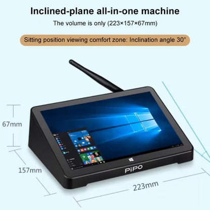 PiPo X9S Mini PC tout-en-un 9 pouces, 4 Go+64 Go, Windows 10 Intel Celeron J4005 ou N4105 (CPU aléatoire), prise américaine, X9S J4005/N4105