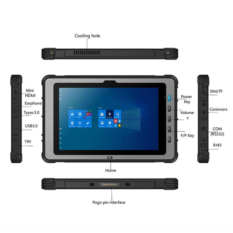 UNIWA WinPad W103 Rugged Tablet PC, 16GB+256GB, 10.1 inch Windows 11 Intel Core i7-1255U, Network: 4G, US Plug, WinPad W103 i7-1255U