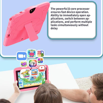 BDF 7 inch WiFi Kids Tablet PC with Mushroom Silicone Case, 1GB+16GB, Android 8.1 MTK6735 Quad Core CPU, US Plug, 3GB+32GB