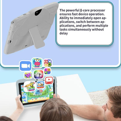 BDF 7 inch WiFi Kids Tablet PC with Mushroom Silicone Case, 2GB+32GB, Android 8.1 MTK6735 Quad Core CPU, US Plug, 4GB+64GB
