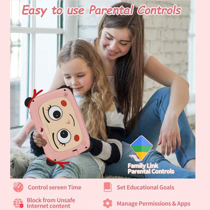BDF 7 inch WiFi Kids Tablet PC with Nezha Silicone Case, 2GB+32GB, Android 8.1 MTK6735 Quad Core CPU, US Plug, 4GB+64GB