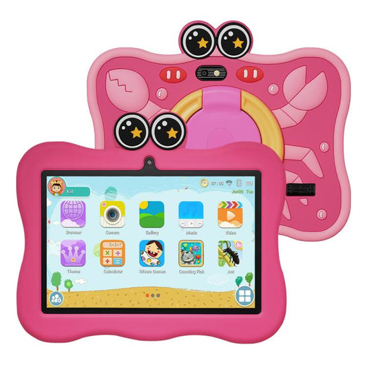 BDF 7 inch WiFi Kids Tablet PC with Crab Silicone Case, 1GB+16GB, Android 8.1 MTK6735 Quad Core CPU, US Plug, 3GB+32GB