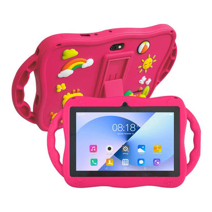 BDF 7 inch WiFi Kids Tablet PC with Giraffe Silicone Case, 1GB+16GB, Android 8.1 MTK6735 Quad Core CPU, US Plug, 3GB+32GB