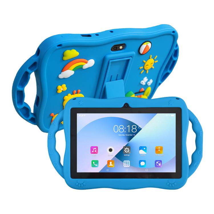 BDF 7 inch WiFi Kids Tablet PC with Giraffe Silicone Case, 2GB+32GB, Android 8.1 MTK6735 Quad Core CPU, US Plug, 4GB+64GB