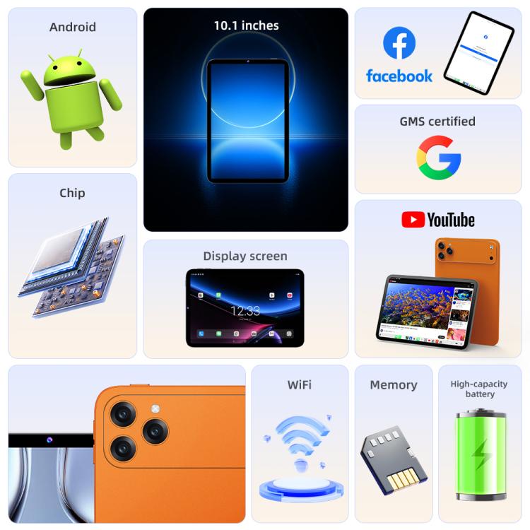 Nodizz Npad23 4G Network Tablet PC, 4GB+32GB, 10.1 inch Android 10 MTK6755 Octa Core, EU Plug