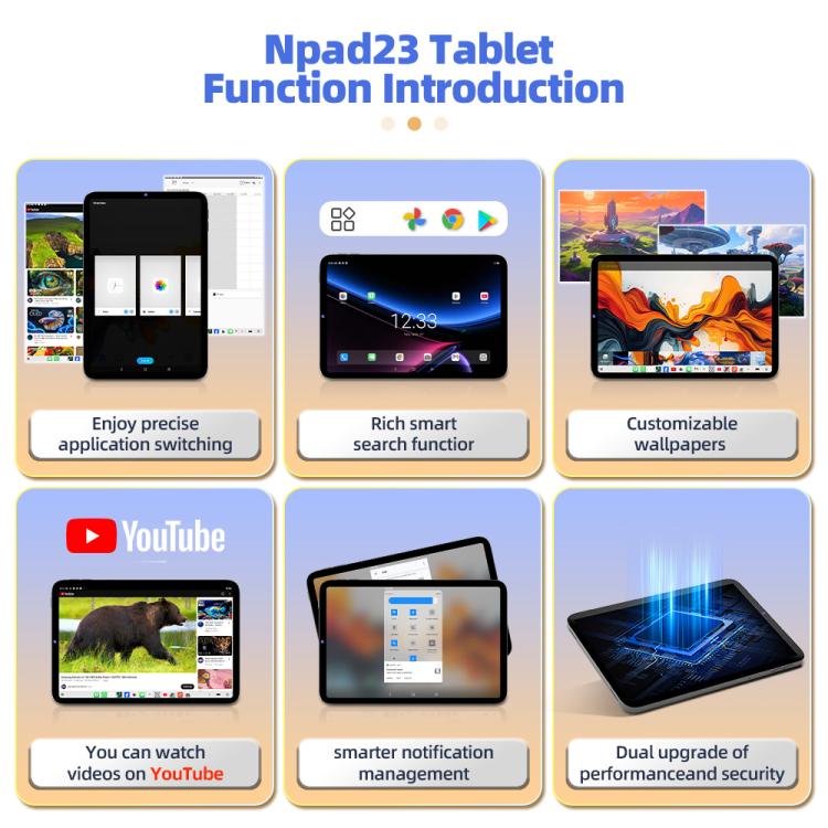 Nodizz Npad23 4G Network Tablet PC, 4GB+32GB, 10.1 inch Android 10 MTK6755 Octa Core, AU Plug, AU Plug