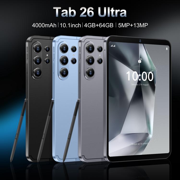 Tab 26 Ultra 10.1 inch 4G LTE Tablet PC, 4GB+64GB, Android 10 MTK6755 Octa Core, UK Plug, UK Plug