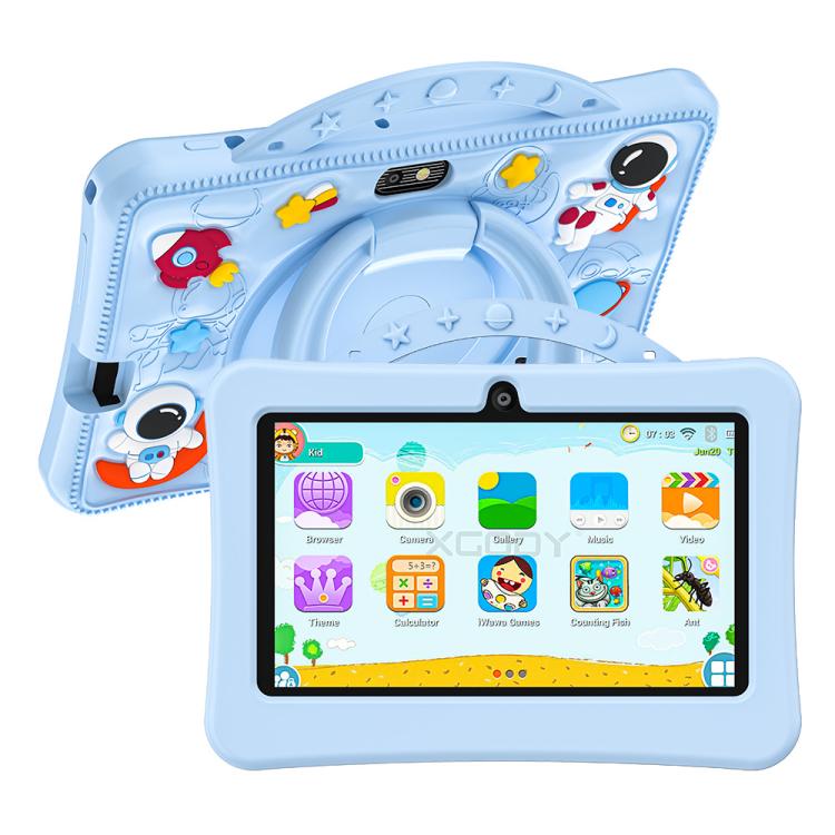 7 inch WiFi Kids Tablet PC with Portable Astronaut Silicone Case, 1GB+16GB, Android 8.0 MTK6735 Quad Core CPU, AU Plug, AU Plug