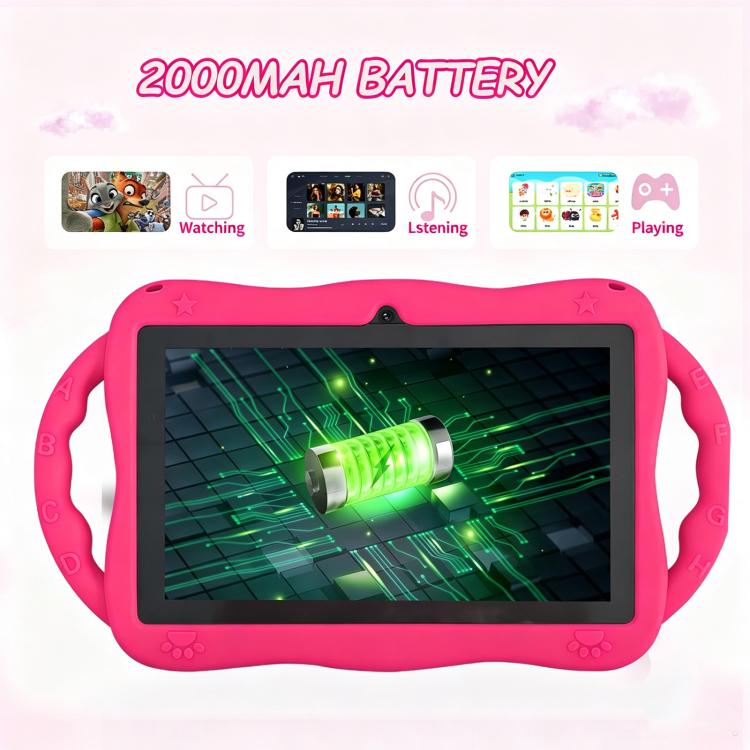 7 inch WiFi Kids Tablet PC with Giraffe Silicone Case, 1GB+16GB, Android 8.0 MTK6735 Quad Core CPU, UK Plug, UK Plug