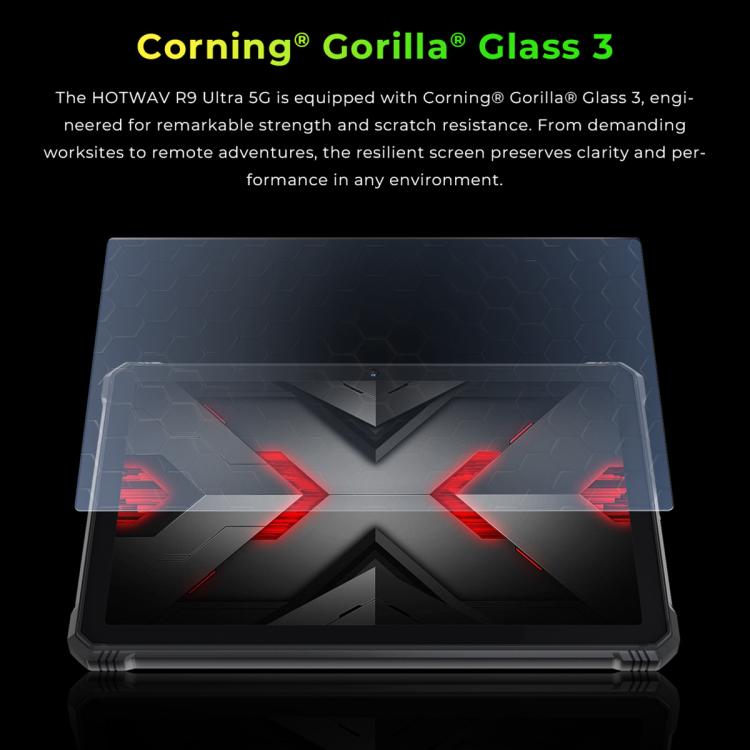 HOTWAV Tab R9 Ultra IP68/IP69K Rugged Tablet, 8GB+512GB, 11 inch Android 15 Unisoc T8200 Octa Core 5G Network, Global Version with Google Play, EU Plug, Tab R9 Ultra