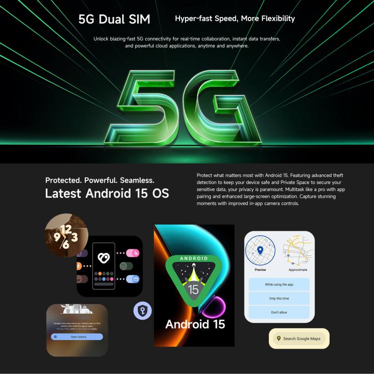 Ulefone Armor Pad 5 Ultra Rugged Tablet PC, 12GB+512GB, 11 inch Android 15 MediaTek Dimensity 7400X Octa Core 5G Network, EU Plug, Armor Pad 5 Ultra