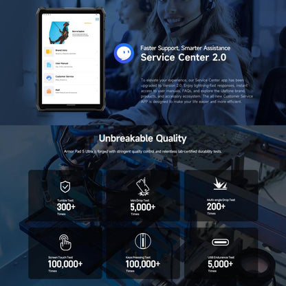 Ulefone Armor Pad 5 Ultra Rugged Tablet PC, 12GB+512GB, 11 inch Android 15 MediaTek Dimensity 7400X Octa Core 5G Network, EU Plug, Armor Pad 5 Ultra