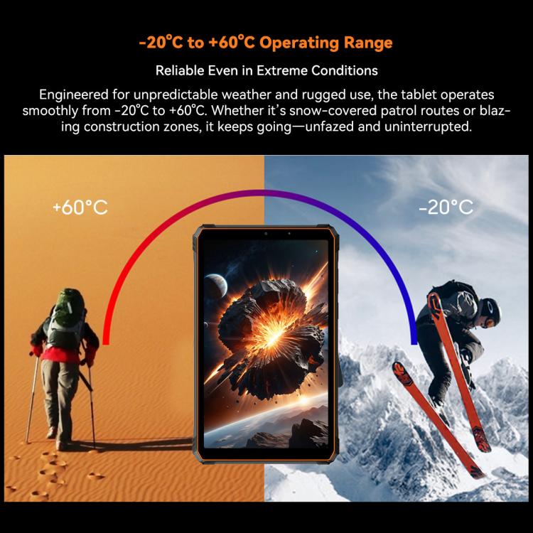 Blackview Active 5 Tablet durci 4G, 8 Go + 128 Go, 8,68 pouces Android 14 Unisoc UMS9230E T615 Octa Core, version globale avec Google Play, Active 5
