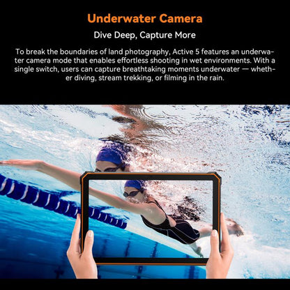 Blackview Active 5 Tablet durci 4G, 8 Go + 128 Go, 8,68 pouces Android 14 Unisoc UMS9230E T615 Octa Core, version globale avec Google Play, Active 5