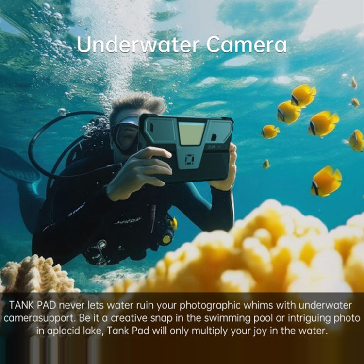 Unihertz 8849 Tank Pad Rugged Tablet PC & Projector, 16GB+512GB, 10.95 inch Android 14 Dimensity 8200 Octa Core 5G Network, EU Plug, Tank Pad 5G Network