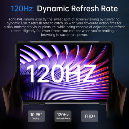 Unihertz 8849 Tank Pad Rugged Tablet PC & Projector, 16GB+512GB, 10.95 inch Android 14 Dimensity 8200 Octa Core 5G Network, EU Plug, Tank Pad 5G Network