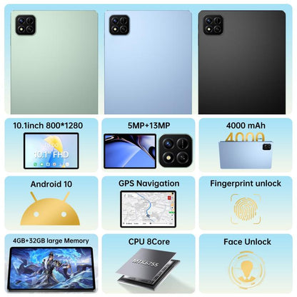 Pad 7 Pro 10.1 inch 4G LTE Tablet PC, 4GB+32GB, Android 10 MTK6755 Octa Core, UK Plug