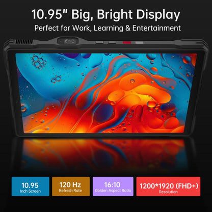 Unihertz 8849 Tank Pad Ultra Rugged Tablet PC & Projector, 16GB+512GB, 10.95 inch Android 15 Dimensity 8200 Octa Core 5G Network, EU Plug, Tank Pad Ultra