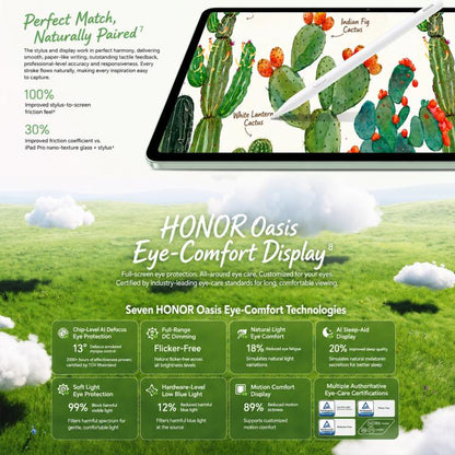 Honor Pad 20 Lite Edition WiFi Tablet PC, 12.1 inch 6GB+128GB MagicOS 10 Qualcomm Snapdragon 7 Gen3 Octa Core, US Plug, Lite Ed. 6GB+128GB