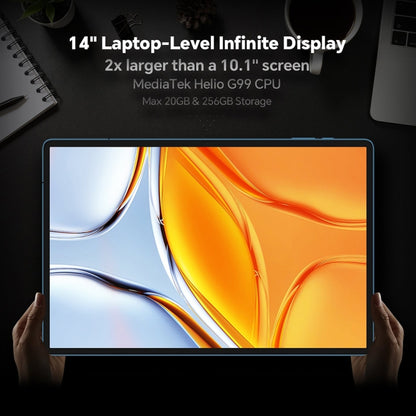 Teclast T70 4G LTE Tablet PC, 8GB+256GB, 14 inch Android 14 MediaTek Helio G99 Octa Core, Support Dual SIM, T70