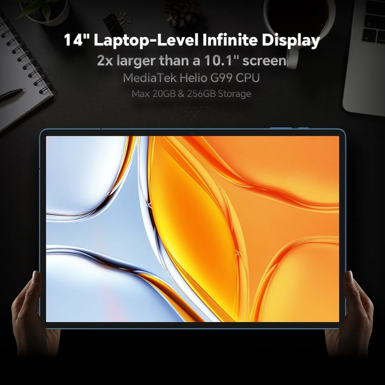 Teclast T70 4G LTE Tablet PC, 8GB+256GB, 14 inch Android 14 MediaTek Helio G99 Octa Core, Support Dual SIM, T70 8GB+256GB