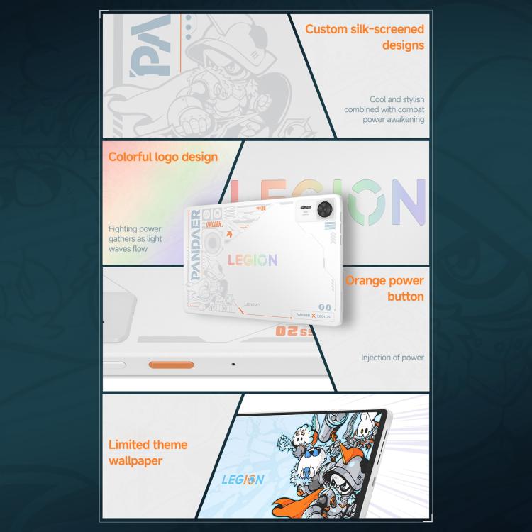 Lenovo LEGION x PΛNDΛER Y700, 8.8 inch WIFI Tablet, 16GB+512GB, Android 15, Qualcomm Snapdragon 8 Elite Octa Core, US Plug, X PANDAER 16GB+512GB