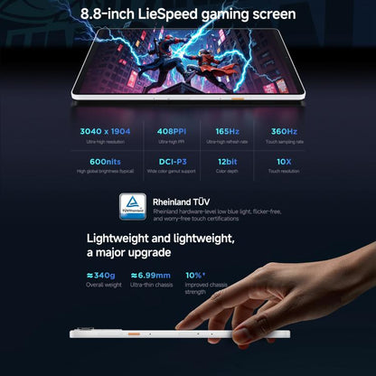 Lenovo LEGION x PΛNDΛER Y700, 8.8 inch WIFI Tablet, 16GB+512GB, Android 15, Qualcomm Snapdragon 8 Elite Octa Core, US Plug, X PANDAER 16GB+512GB