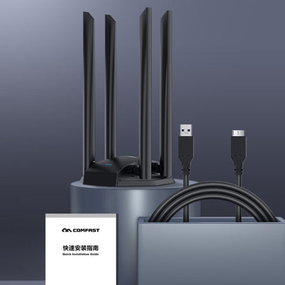 COMFAST CF-WU785AC 1300Mbps Dual-band Wifi USB Network Adapter with 4 Antennas, CF-WU785AC