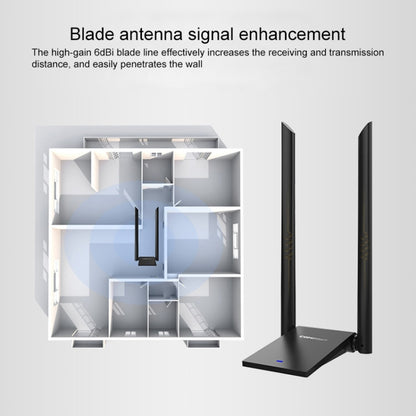 COMFAST CF-WU782ACV2 1300Mbps Dual-band Wifi USB Network Adapter with 2 Antennas, CF-WU782ACV2