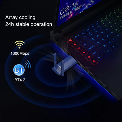 COMFAST CF-927B 1300Mbps Dual-band Bluetooth Wifi USB Network Adapter, CF-927B