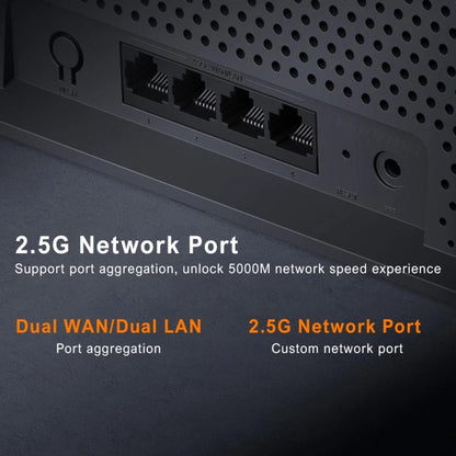 Xiaomi Router BE6500 WiFi 7 2.4GHz 5.0GHz Dual Band 4-Core 2.5G Port, US Plug