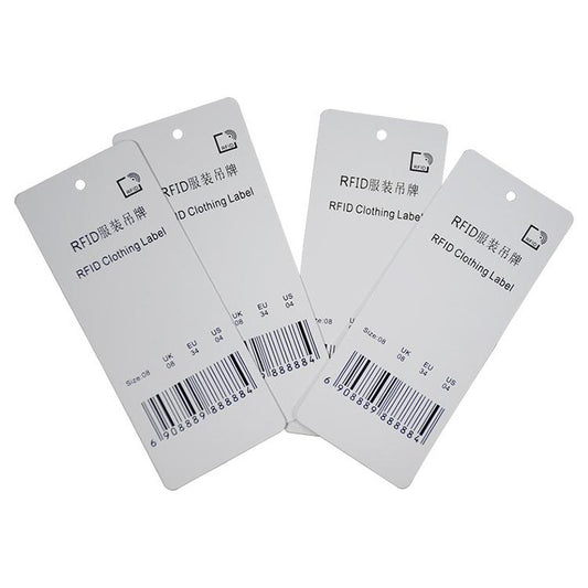 Clothing RFID Label Coated Paper Electronic Tags with NXP U8 Chip Support Customization